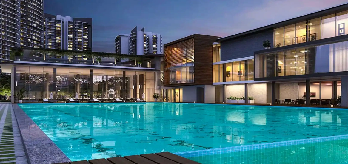 Godrej Thanisandra Luxury Swimming Pool View