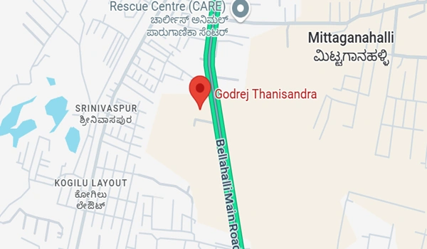 Godrej Thanisandra Location Map